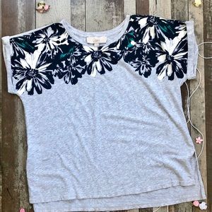 Ann Taylor LOFT Floral Print T-Shirt